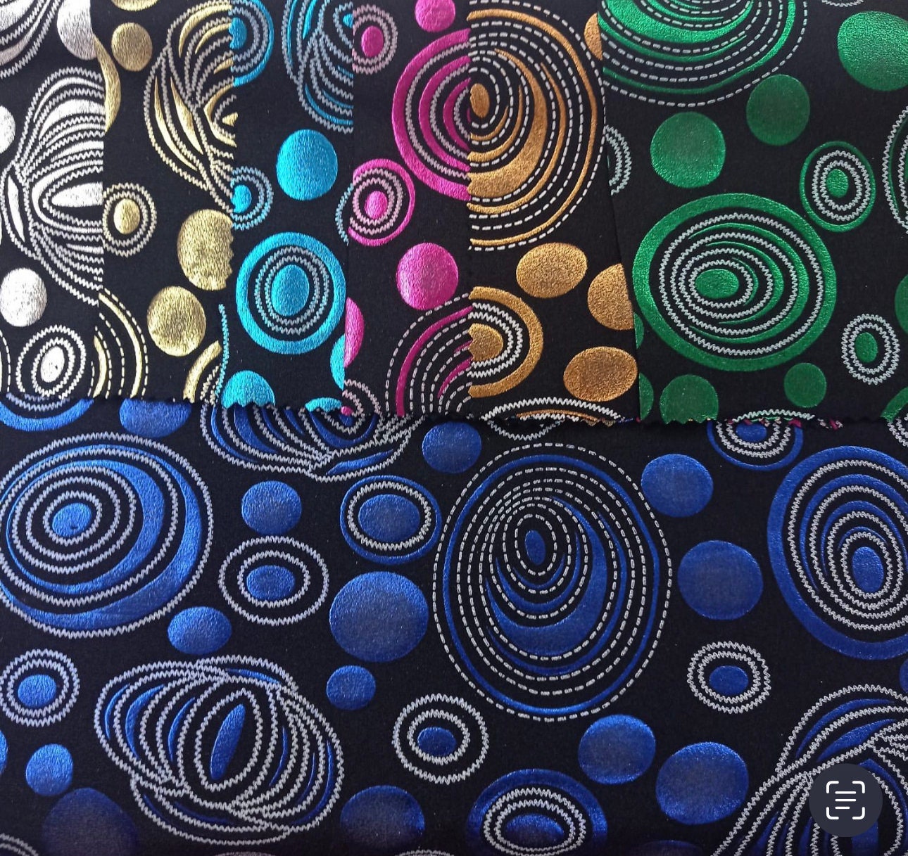 New Luxury Galaxy design metallic nylon spandex 4-way stretch high quality fabrics by AlexLAFabrics