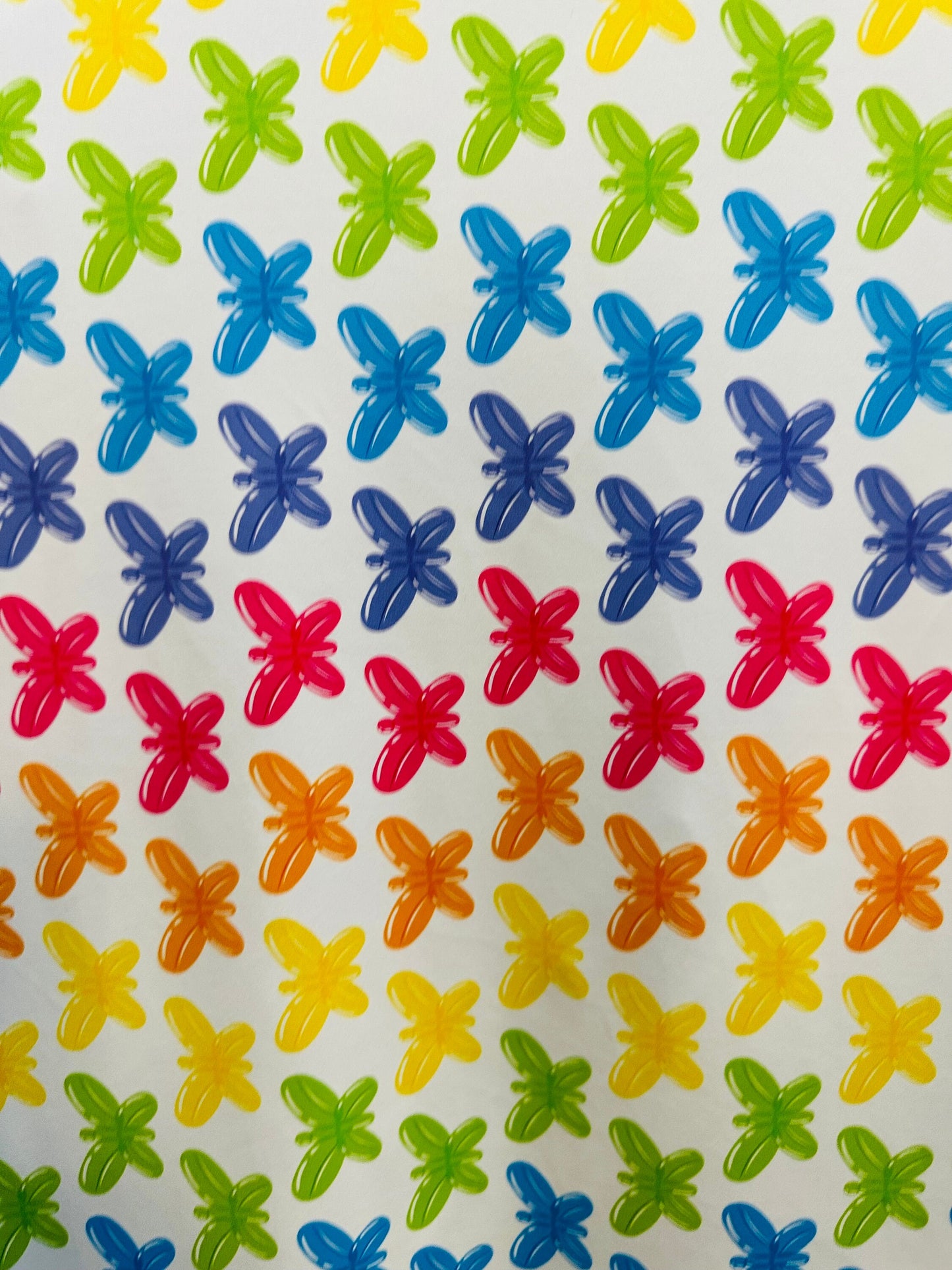 Rainbow Butterfly abstract design print on great quality of nylon spandex 4-way stretch 58/60”