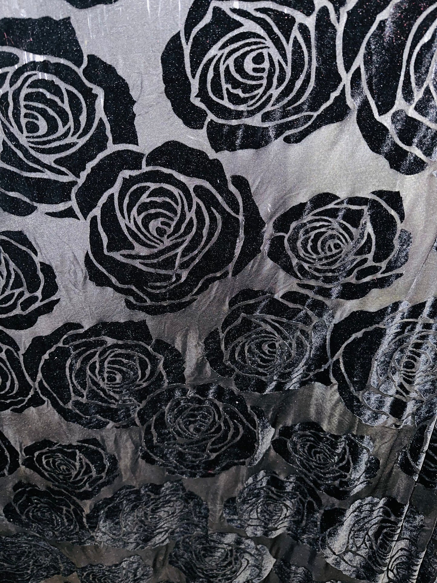 Luxury Victoria Rose design  burnout stretch velvet 4-way stretch 58/60” high Italian quality fabrics by AlexLAFabrics