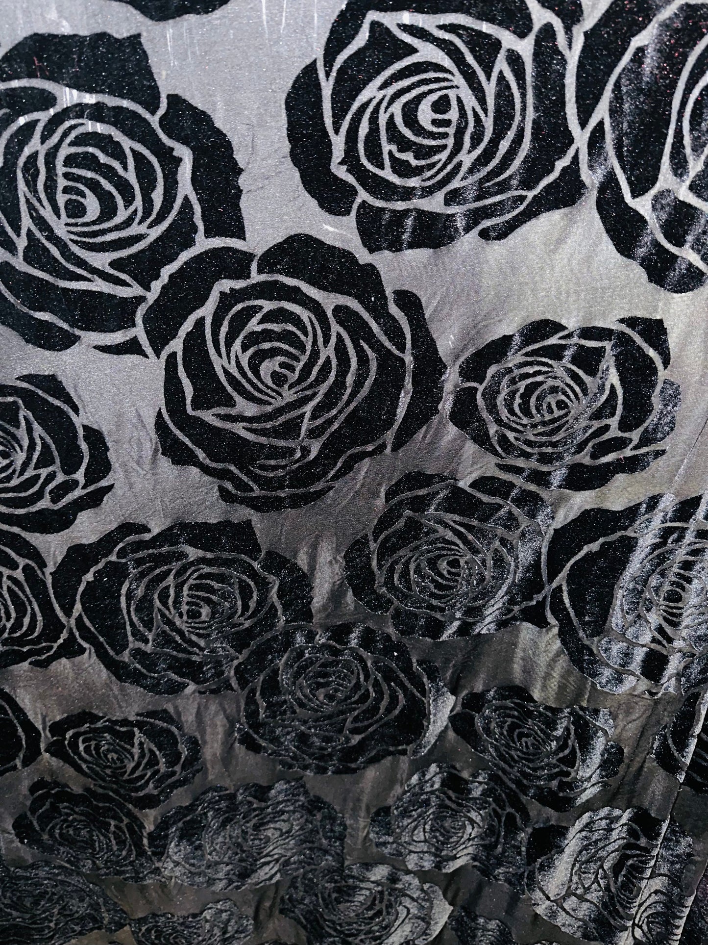 Luxury Victoria Rose design  burnout stretch velvet 4-way stretch 58/60” high Italian quality fabrics by AlexLAFabrics