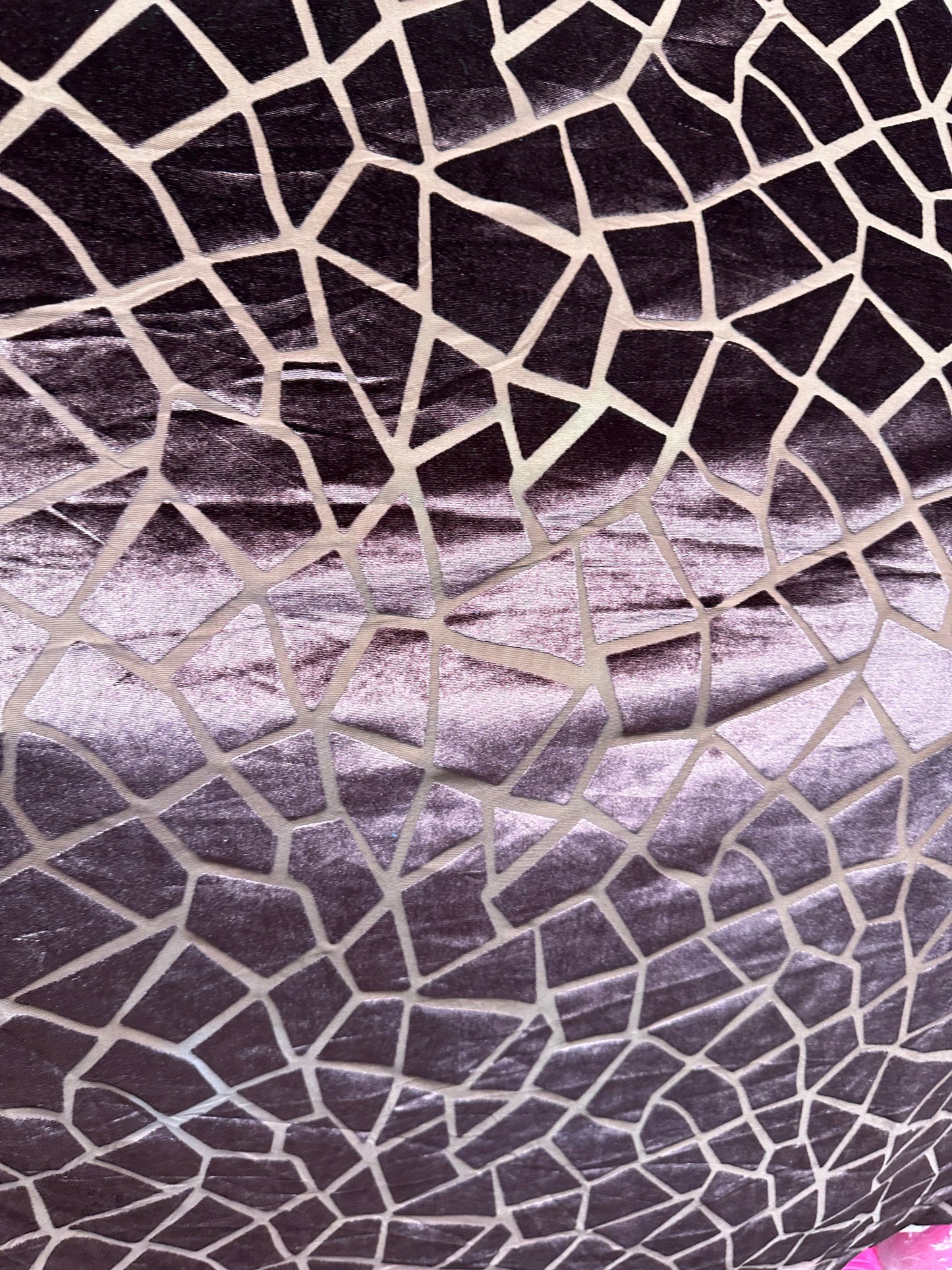 New Exotic Giraffe design high quality burnout stretch velvet 4-way stretch 58/60” Sold by the YD.