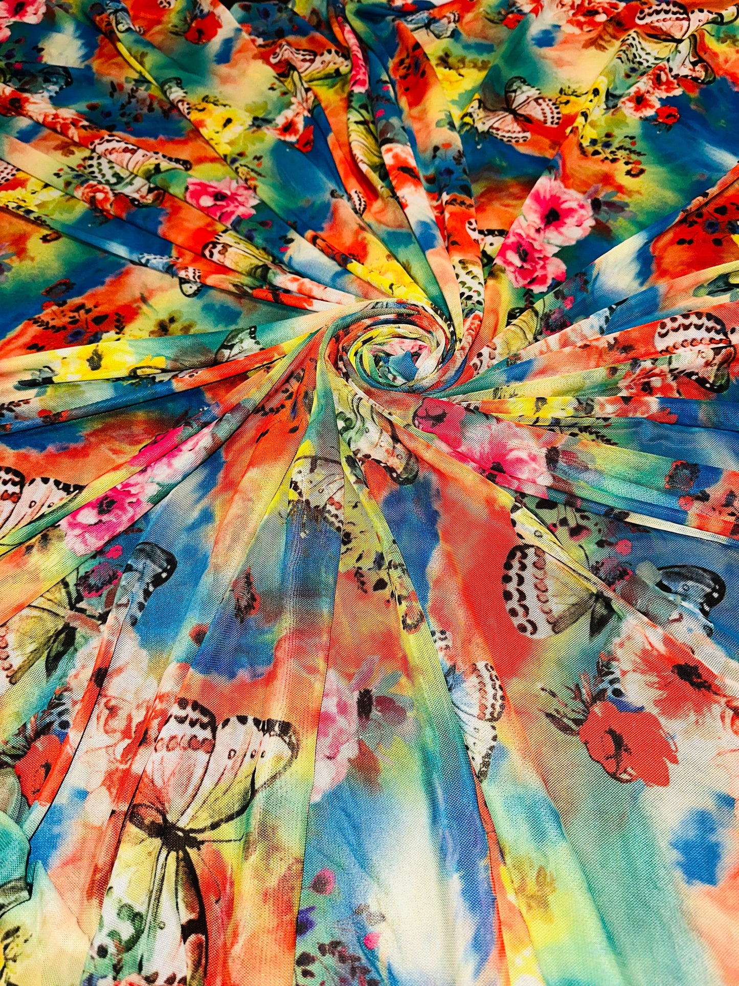 Éxito Butterfly design print on great quality of nylon power mesh 4-way stretch 58/60”