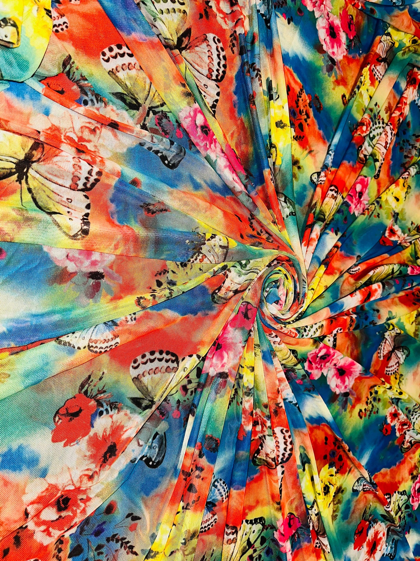 Éxito Butterfly design print on great quality of nylon power mesh 4-way stretch 58/60”