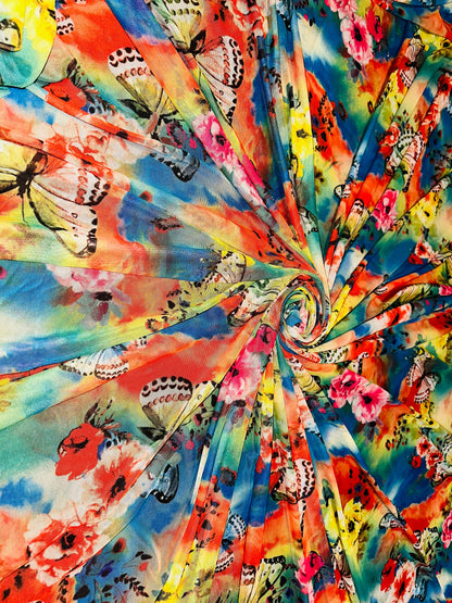Éxito Butterfly design print on great quality of nylon power mesh 4-way stretch 58/60”