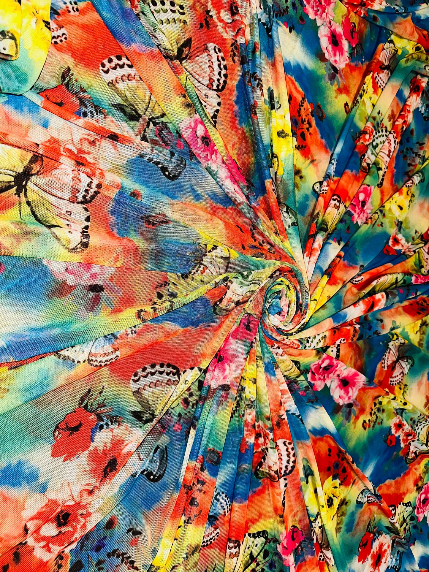 Éxito Butterfly design print on great quality of nylon power mesh 4-way stretch 58/60”