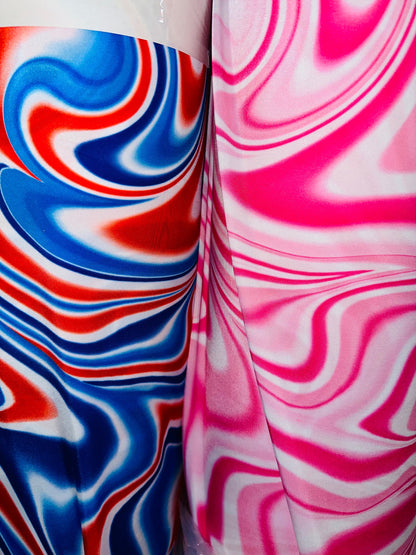 New Lava abstract design print on great quality of nylon spandex 4-way stretch 58/60”