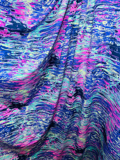 New abstract design print on best quality of nylon spandex 4-way stretch 58/60”