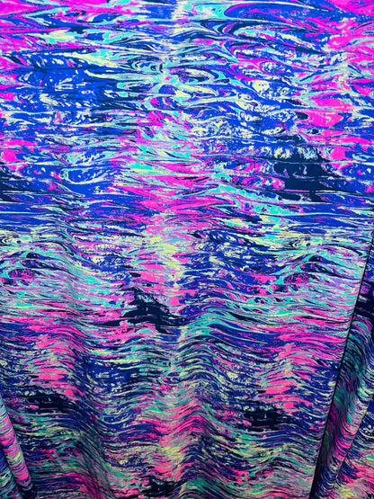 New abstract design print on best quality of nylon spandex 4-way stretch 58/60”