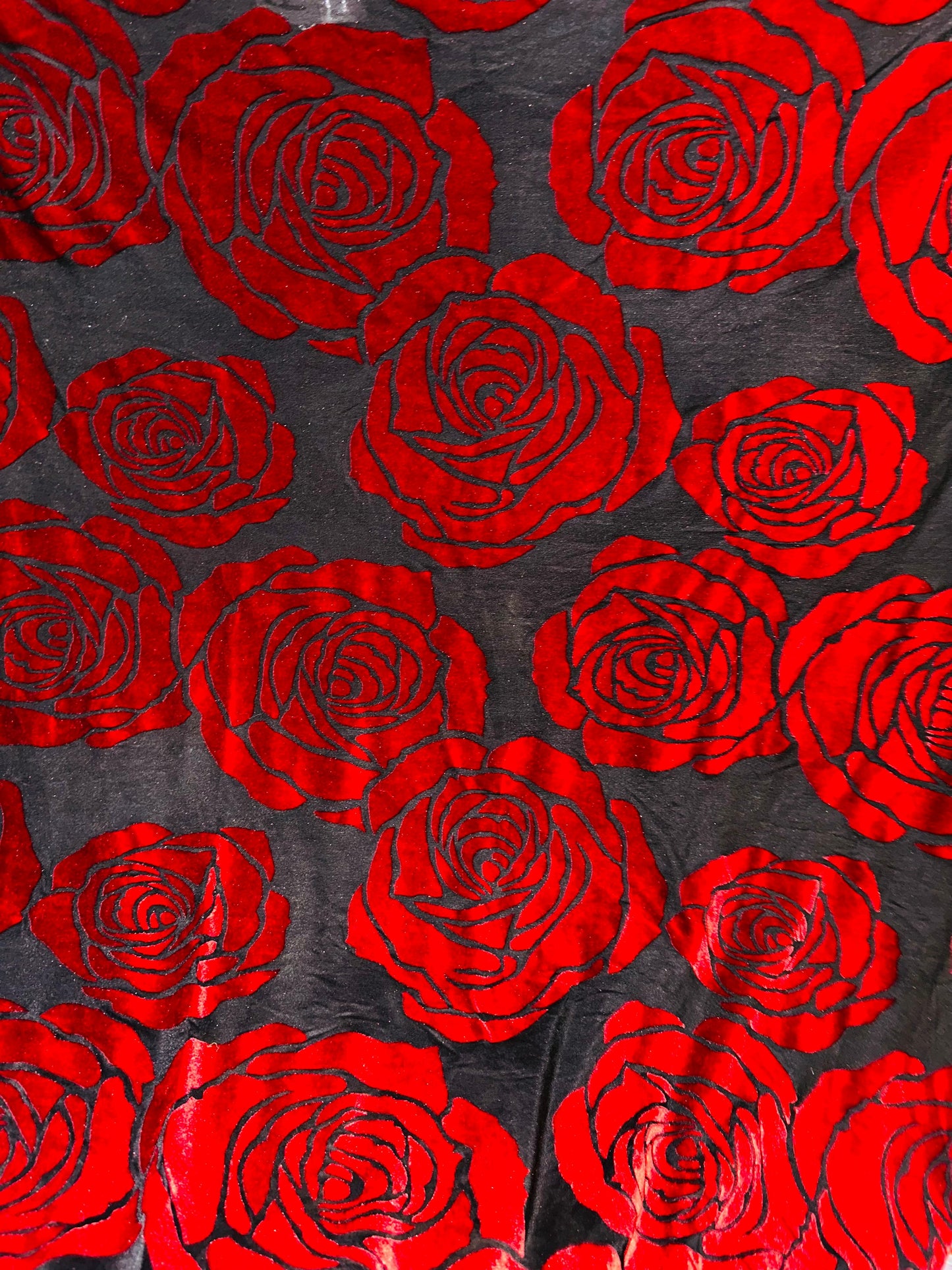 Luxury Victoria Rose design  burnout stretch velvet 4-way stretch 58/60” high Italian quality fabrics by AlexLAFabrics