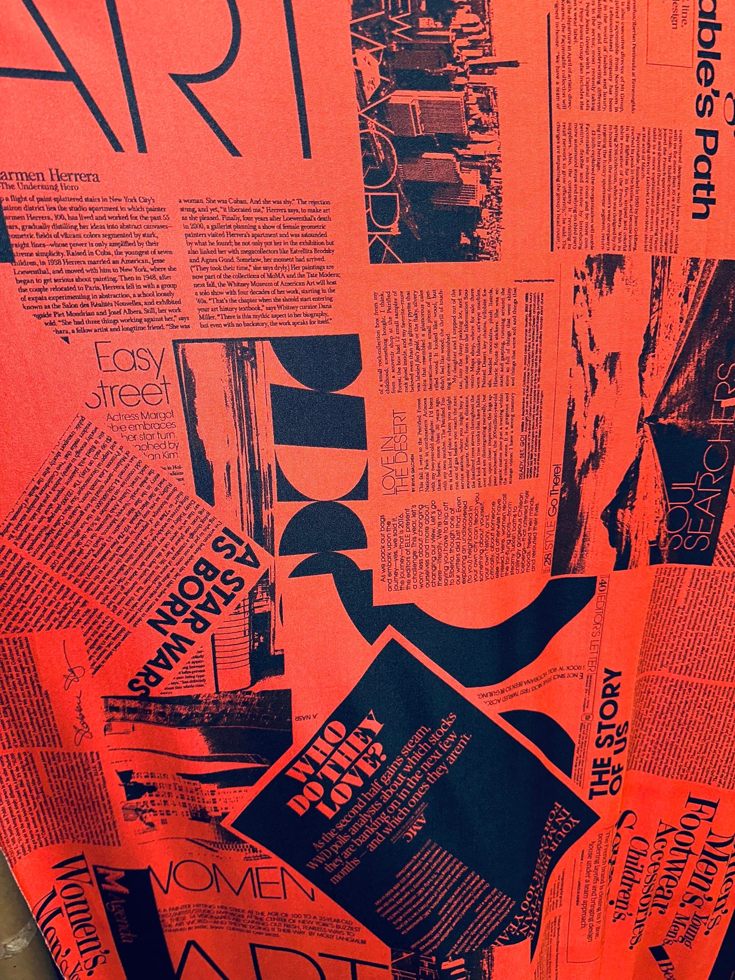New Fashion Newspaper design print on great quality of poly spandex 4-way stretch medium weight 58/60” Sold by the YD.
