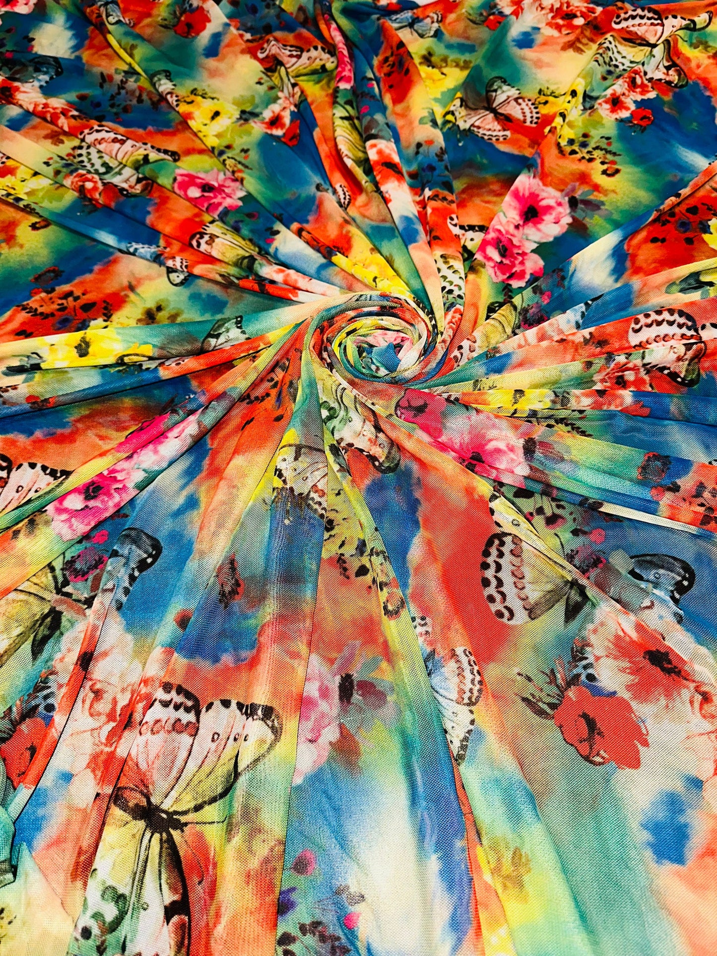 Éxito Butterfly design print on great quality of nylon power mesh 4-way stretch 58/60”