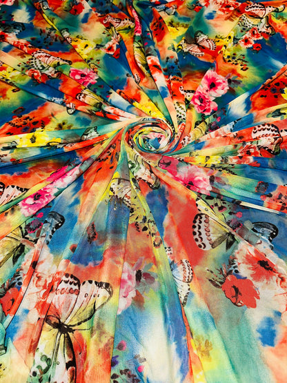 Éxito Butterfly design print on great quality of nylon power mesh 4-way stretch 58/60”