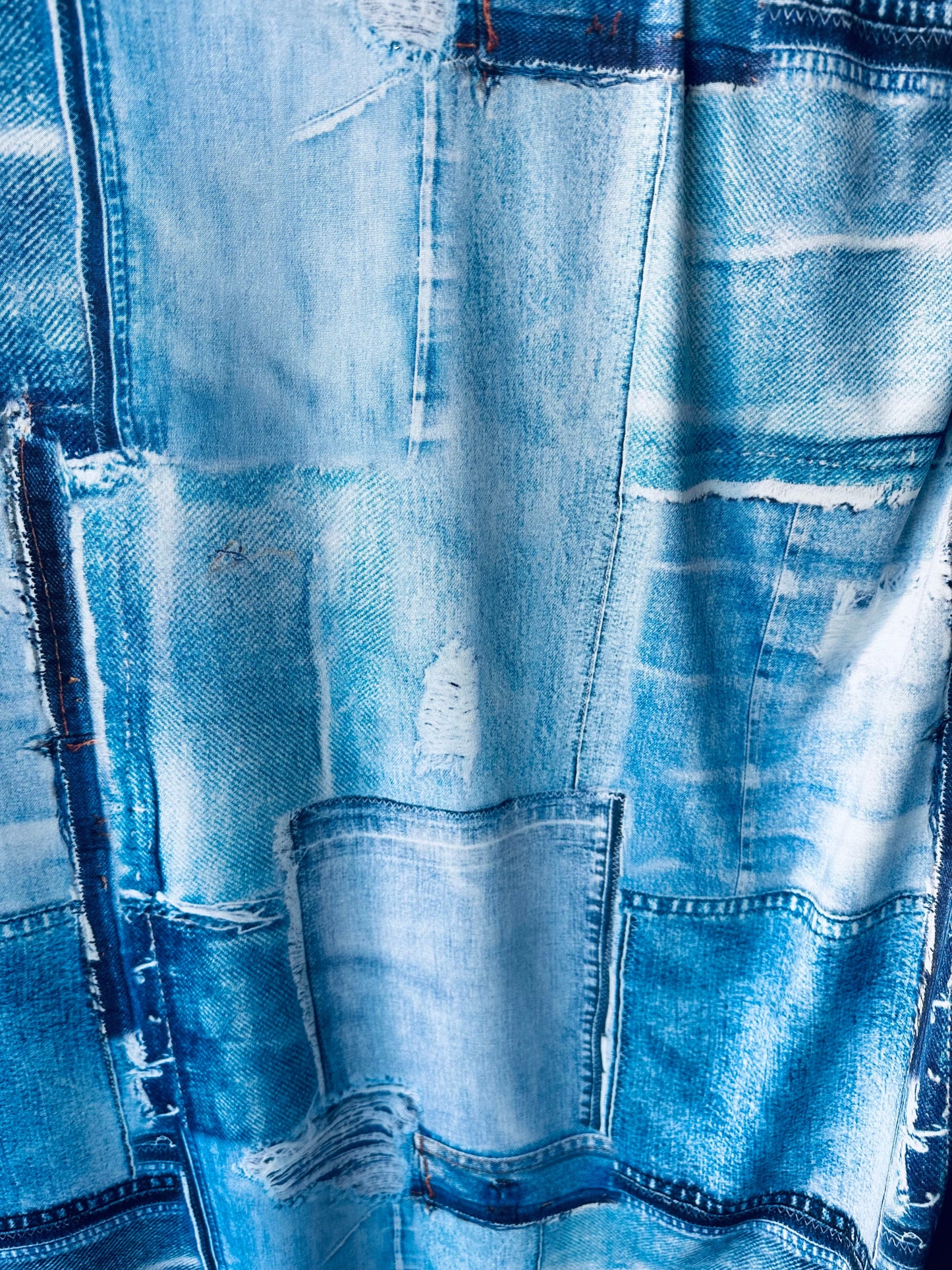 New Denim jeans design print on great quality of poly spandex 4-way stretch 58/60”