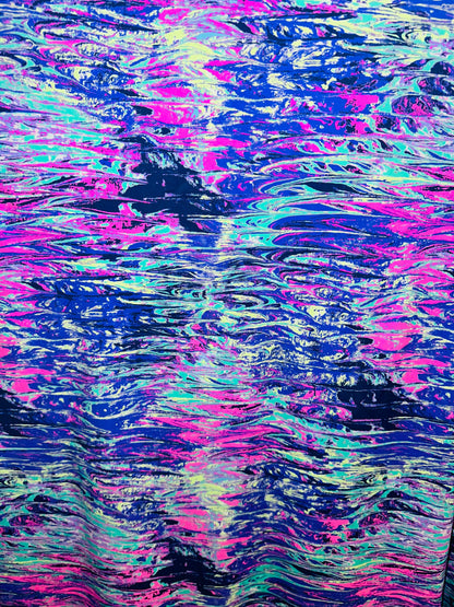 New abstract design print on best quality of nylon spandex 4-way stretch 58/60”