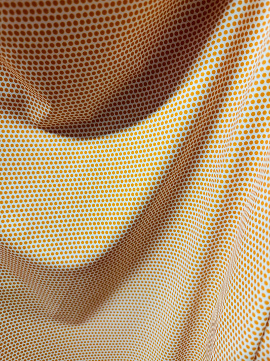 Polka dots design print on best quality of nylon spandex 4-way stretch 58/60”
