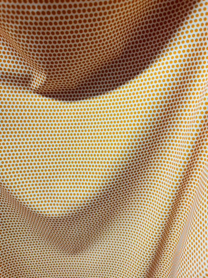 Polka dots design print on best quality of nylon spandex 4-way stretch 58/60”