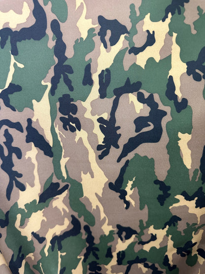 Camouflage classic design print on great quality of nylon spandex 4-way stretch 58/60”