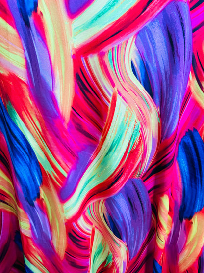 New modern abstract design print on great quality of nylon spandex 4-way stretch High quality fabrics by AlexLAFabrics