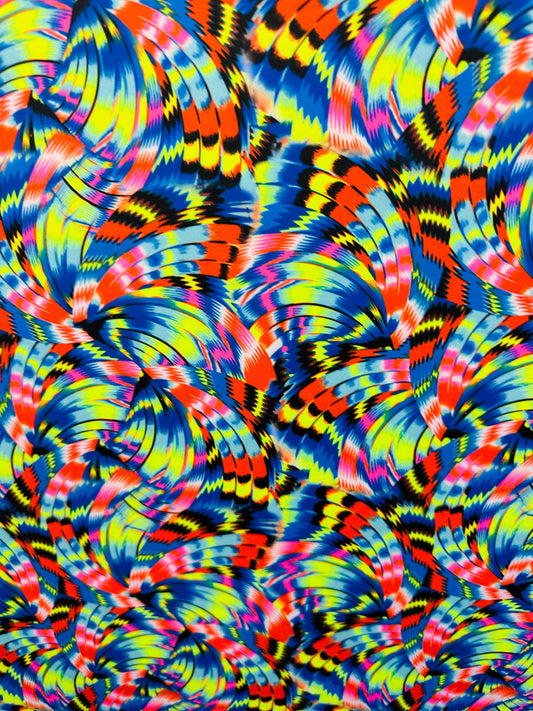New modern abstract design print on best quality of nylon spandex 4-way stretch 58/60”