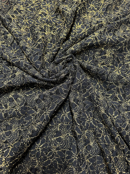 Metallic lace Victoria design 4-way stretch high quality lace 58/60”