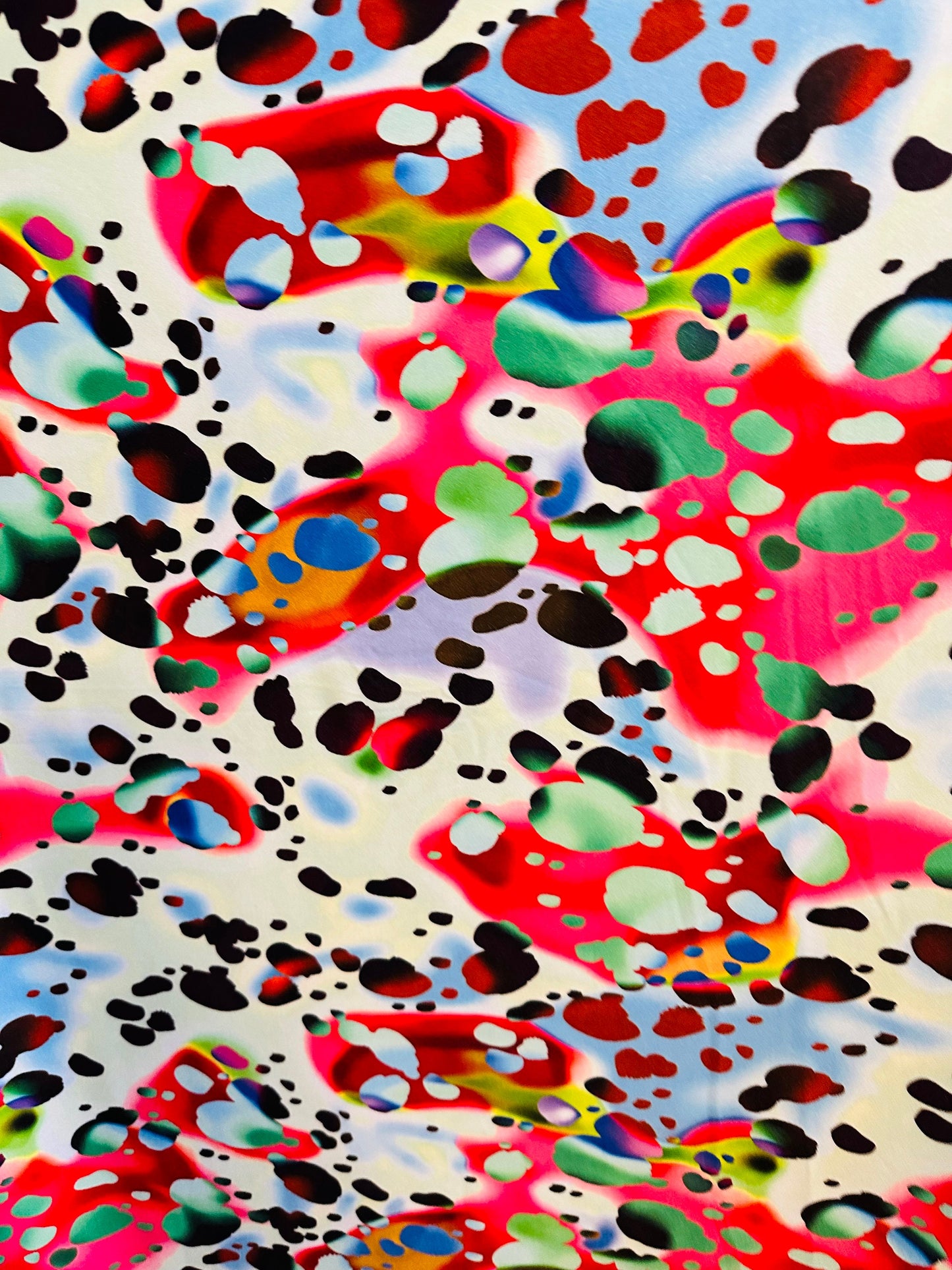 New abstract water design multicolor print on great quality of nylon spandex 4-way stretch 58/60” Sold by the YD. Ships worldwide
