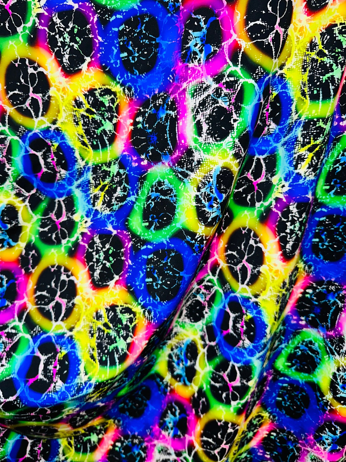 New Luxury Rainbow abstract design multicolor print on best quality of nylon spandex 4-way stretch 58/60”