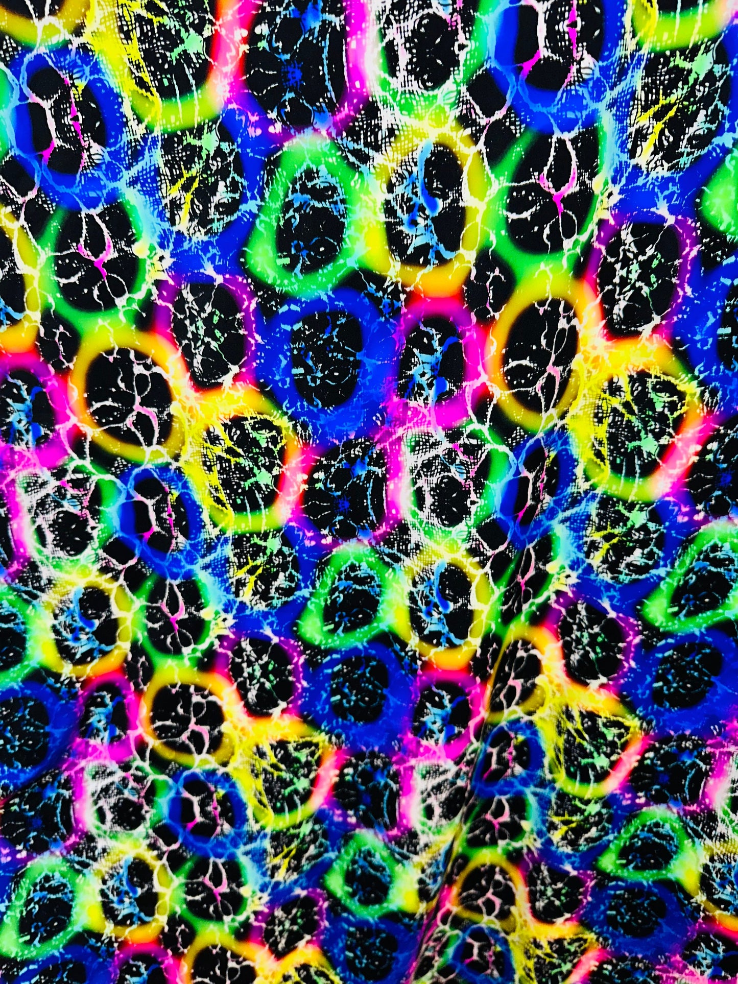 New Luxury Rainbow abstract design multicolor print on best quality of nylon spandex 4-way stretch 58/60”