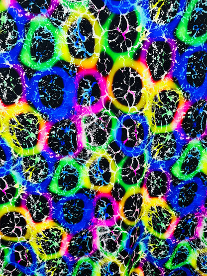 New Luxury Rainbow abstract design multicolor print on best quality of nylon spandex 4-way stretch 58/60”