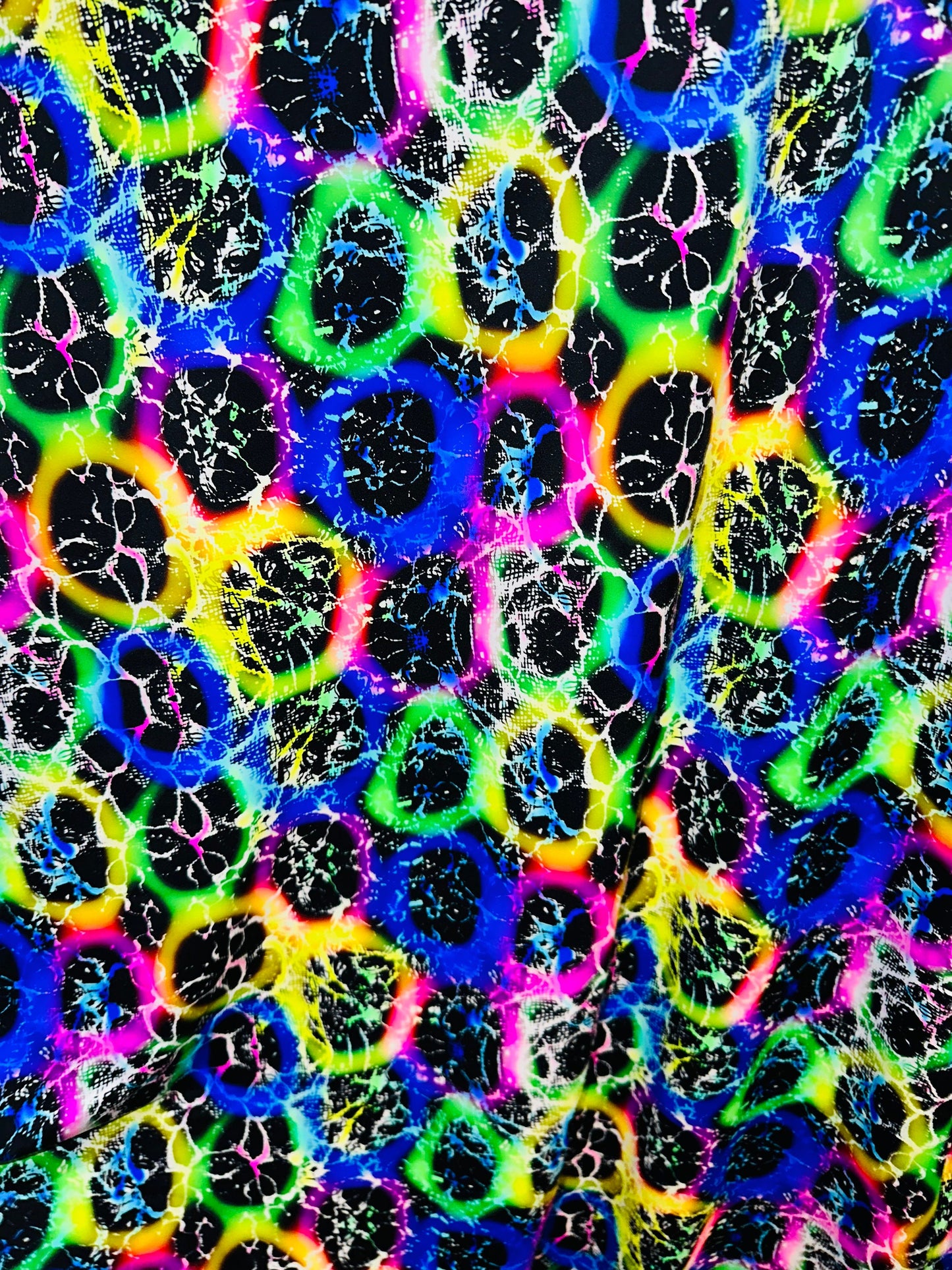 New Luxury Rainbow abstract design multicolor print on best quality of nylon spandex 4-way stretch 58/60”