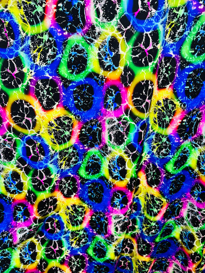 New Luxury Rainbow abstract design multicolor print on best quality of nylon spandex 4-way stretch 58/60”