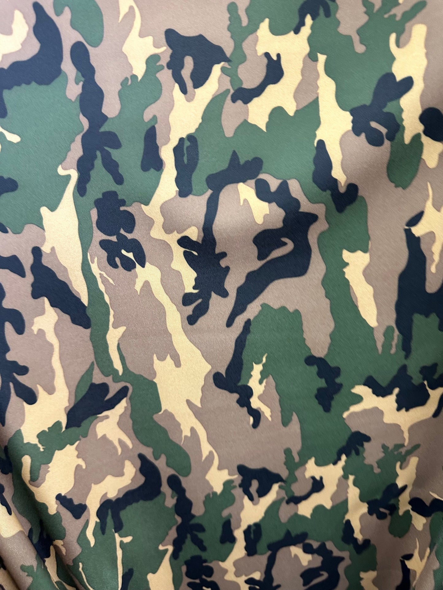 Camouflage classic design print on great quality of nylon spandex 4-way stretch 58/60”