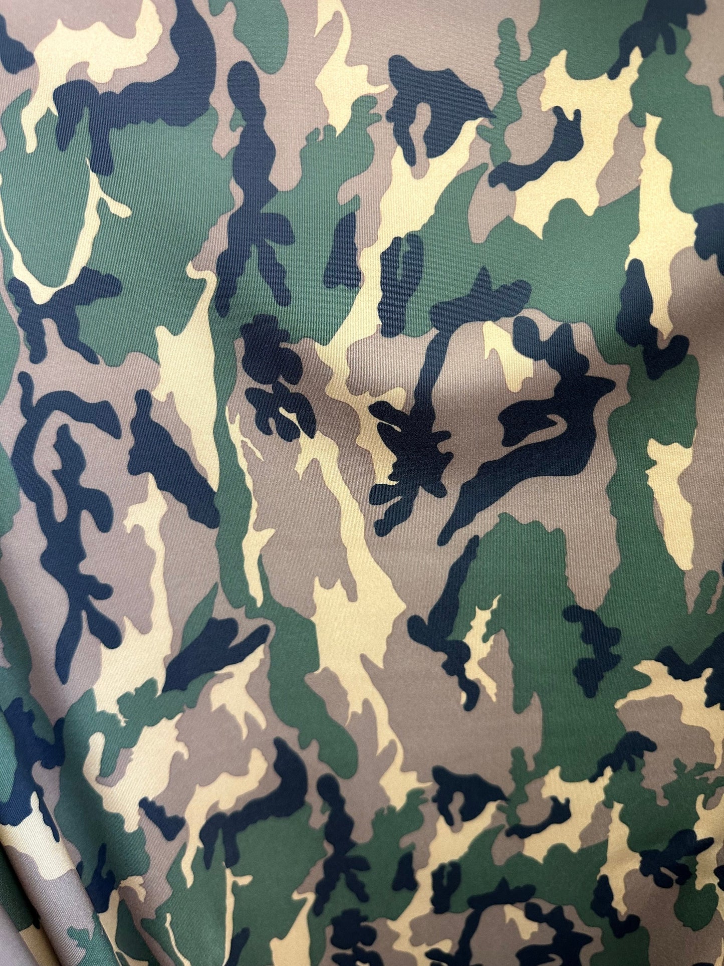 Camouflage classic design print on great quality of nylon spandex 4-way stretch 58/60”