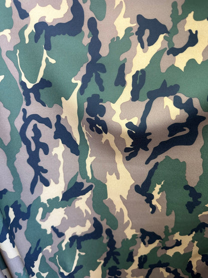 Camouflage classic design print on great quality of nylon spandex 4-way stretch 58/60”