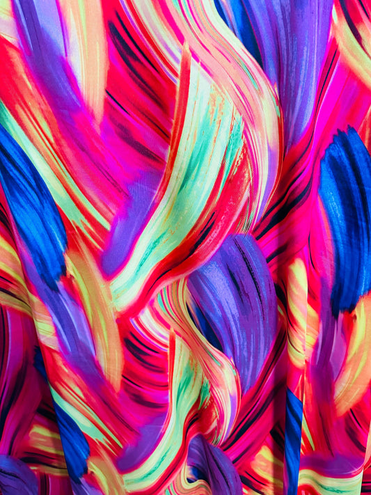 New modern abstract design print on great quality of nylon spandex 4-way stretch High quality fabrics by AlexLAFabrics