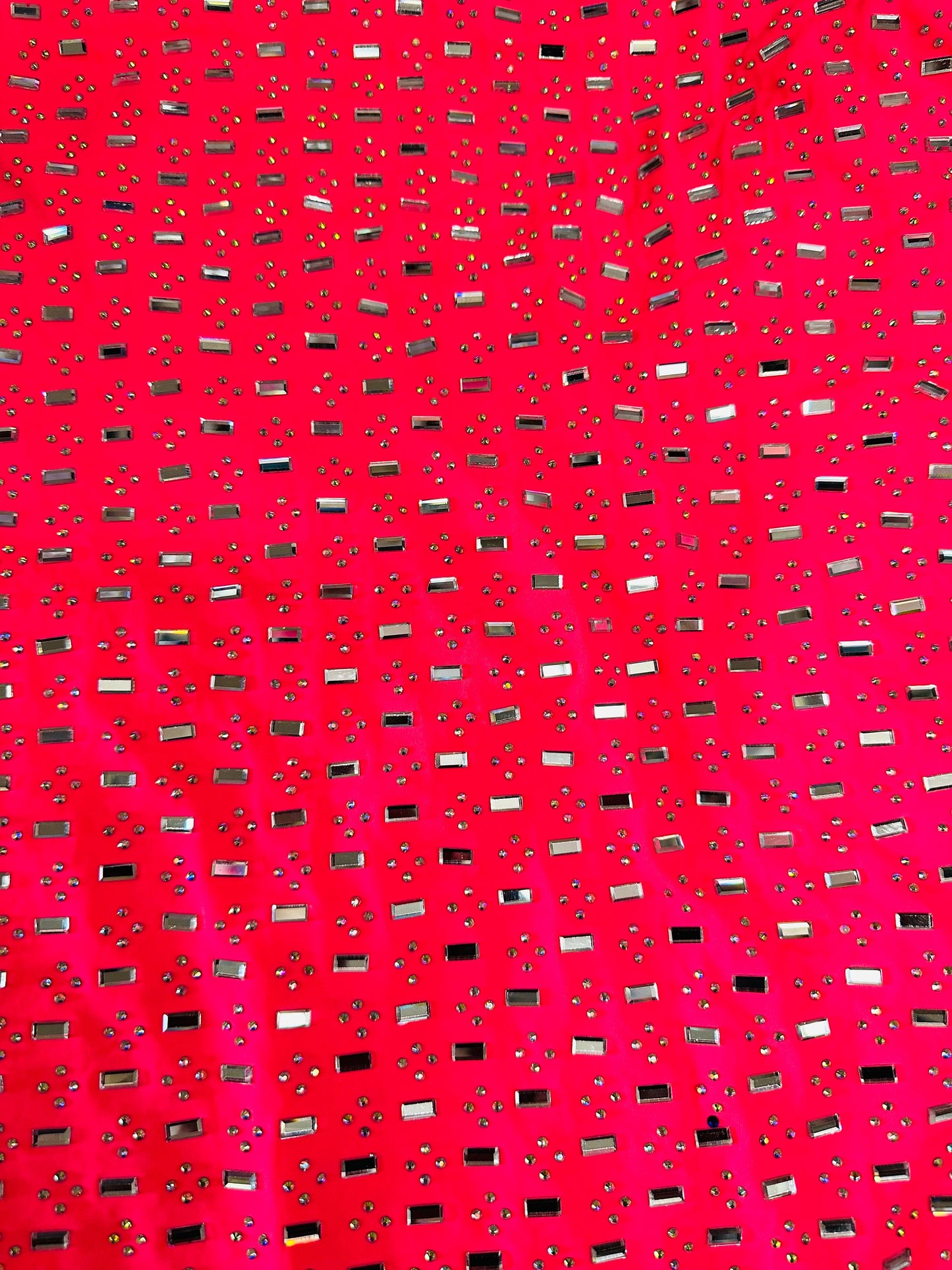 Jewel design rhinestone on best quality of spandex base 4-way stretch 58/60” High quality fabrics by AlexLAFabrics