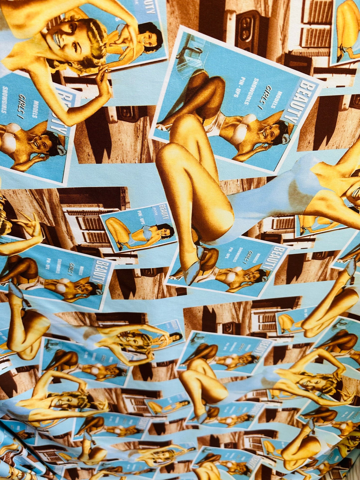 Beauty Design print on great quality of poly spandex 4-way stretch 58/60” Sold by the YD.