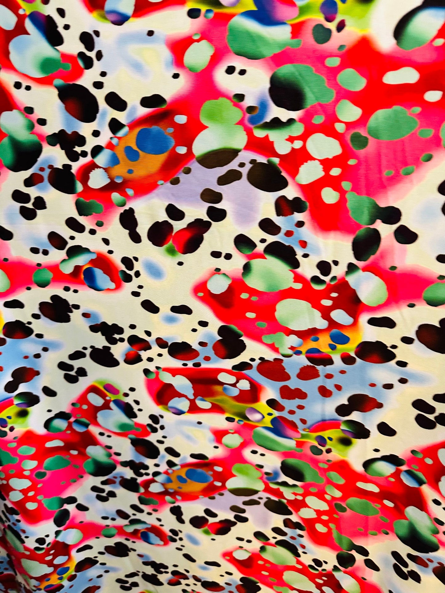 New abstract water design multicolor print on great quality of nylon spandex 4-way stretch 58/60” Sold by the YD. Ships worldwide