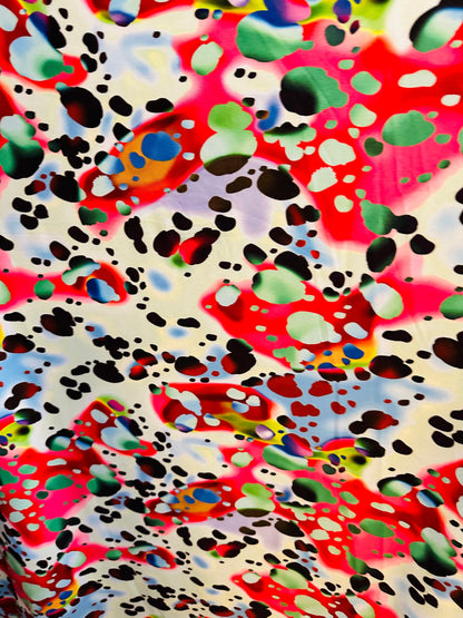 New abstract water design multicolor print on great quality of nylon spandex 4-way stretch 58/60” Sold by the YD. Ships worldwide