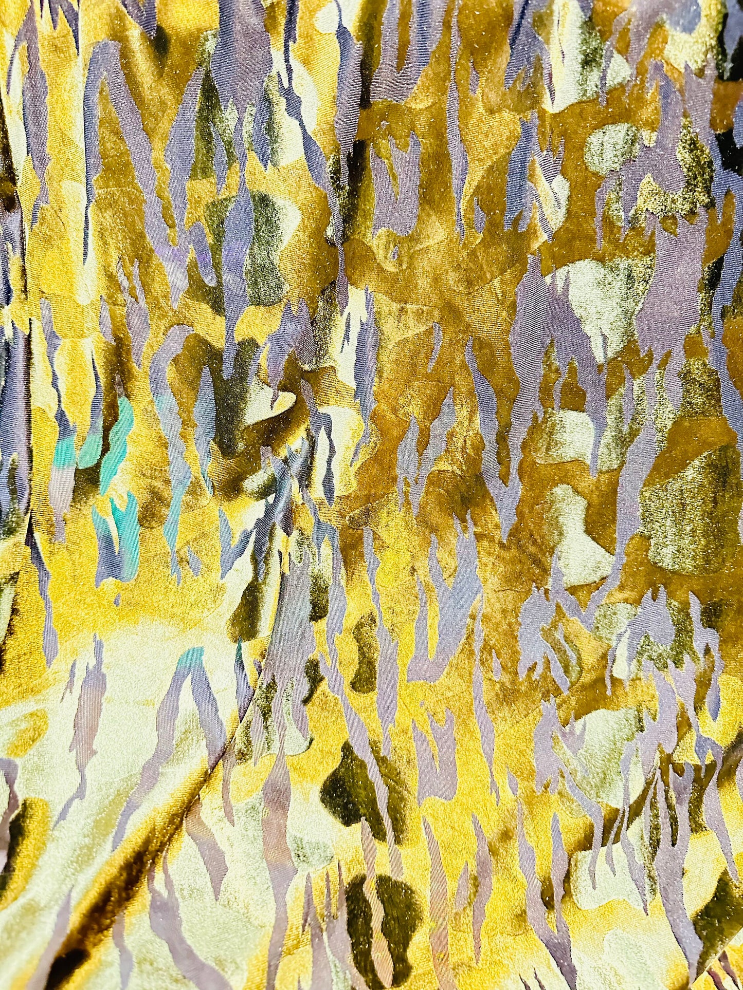 Camouflage burnout luxury stretch velvet 4-way stretch 58/60” High quality fabrics by AlexLAFabrics