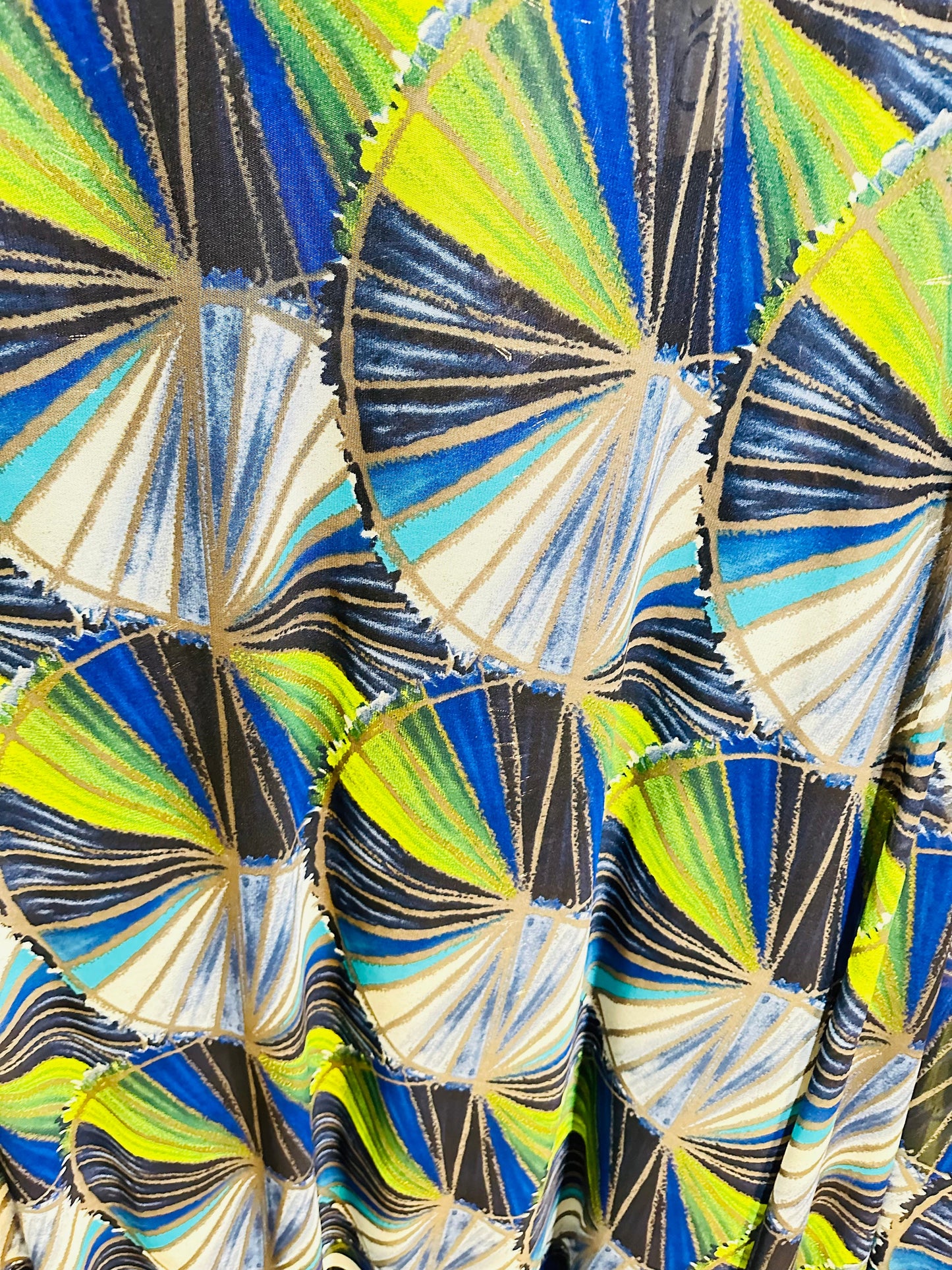 New abstract design multicolor print on great quality of power mesh 4-way stretch 58/60”