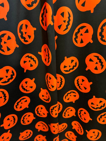 New Pumpkin Halloween design print on great quality of nylon spandex 4-way stretch 58/60”