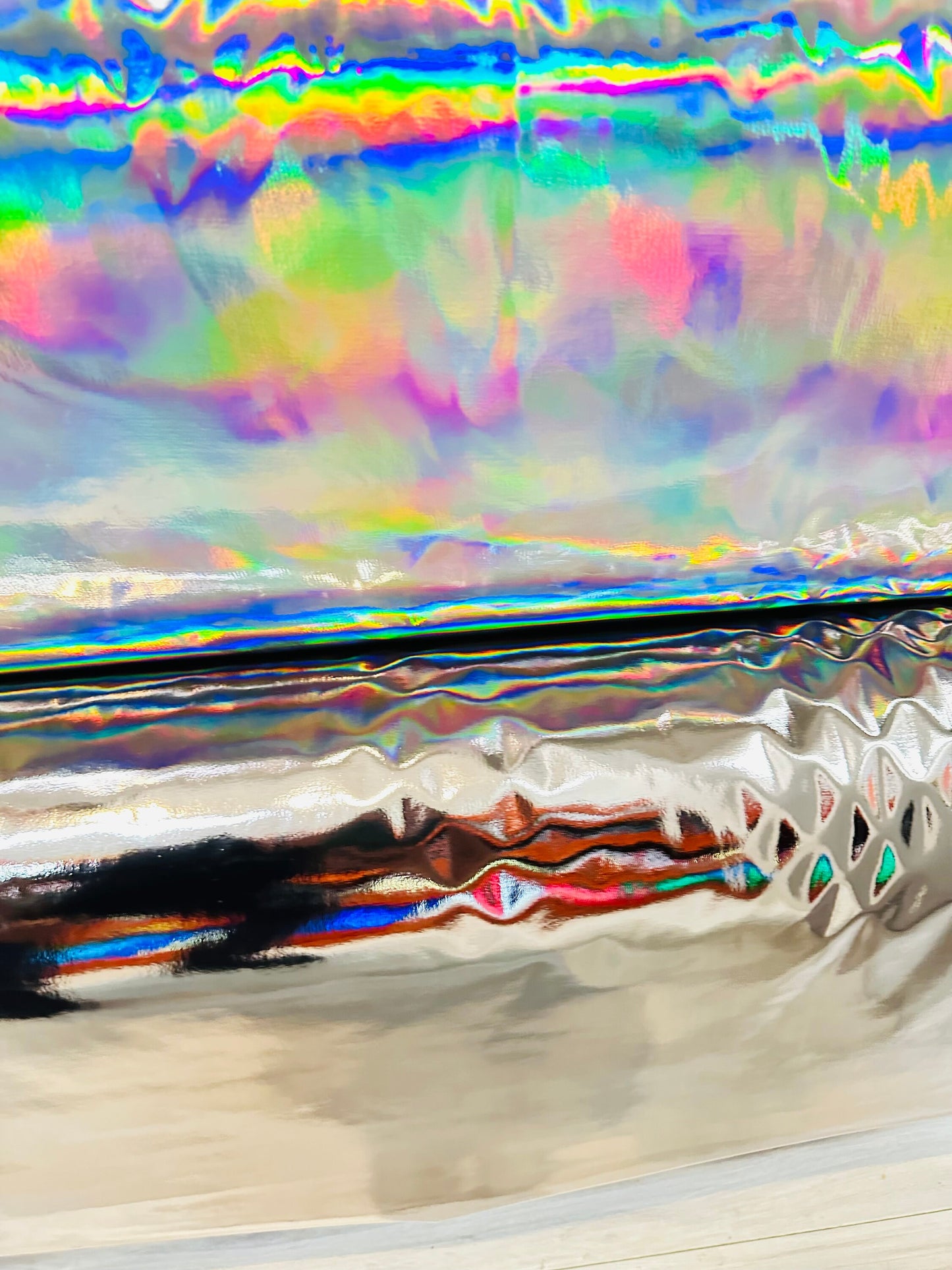 Luxury Iridescent all over foil 4-way stretch spandex 58/60” Luxury fabrics by AlexLAFabrics