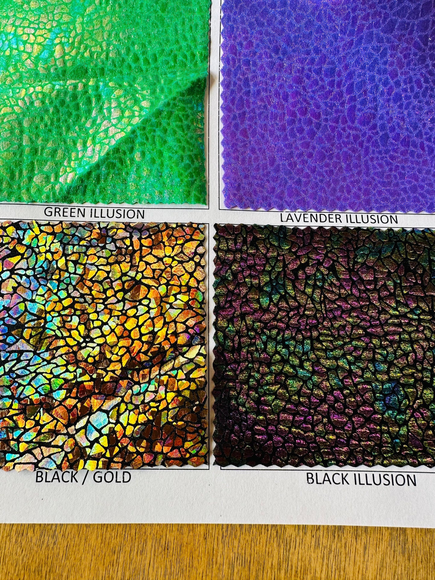 Luxury Snake Skin design hologram metallic nylon spandex 4-way stretch 58/60” High Quality fabrics by AlexLAFabrics