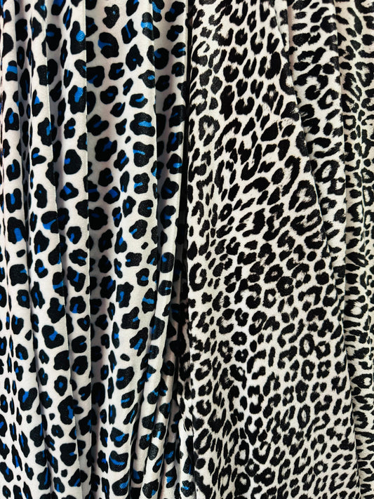 New Exotic cheetah design print on best quality of stretch velvet 4-way stretch 58/60” High Quality fabrics by AlexLAFabrics