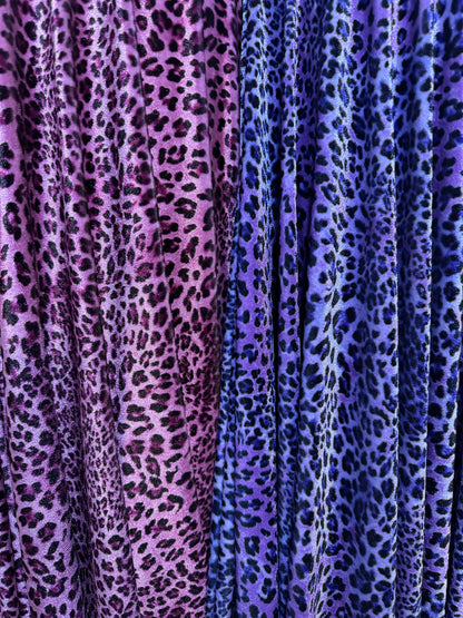 New Exotic Cheetah design print on great quality of stretch velvet 4-way stretch 58/60” High Quality fabrics by AlexLAFabrics