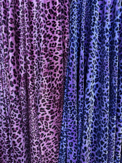 New Exotic Cheetah design print on great quality of stretch velvet 4-way stretch 58/60” High Quality fabrics by AlexLAFabrics