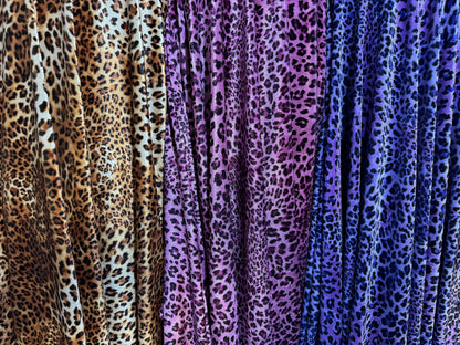 New Exotic Cheetah design print on great quality of stretch velvet 4-way stretch 58/60” High Quality fabrics by AlexLAFabrics