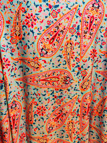 Paisley design Multicolor print on great quality of nylon spandex 4-way stretch 58/60” Sold by the YD. Ships Worldwide from Los Angeles