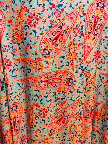 Paisley design Multicolor print on great quality of nylon spandex 4-way stretch 58/60” Sold by the YD. Ships Worldwide from Los Angeles