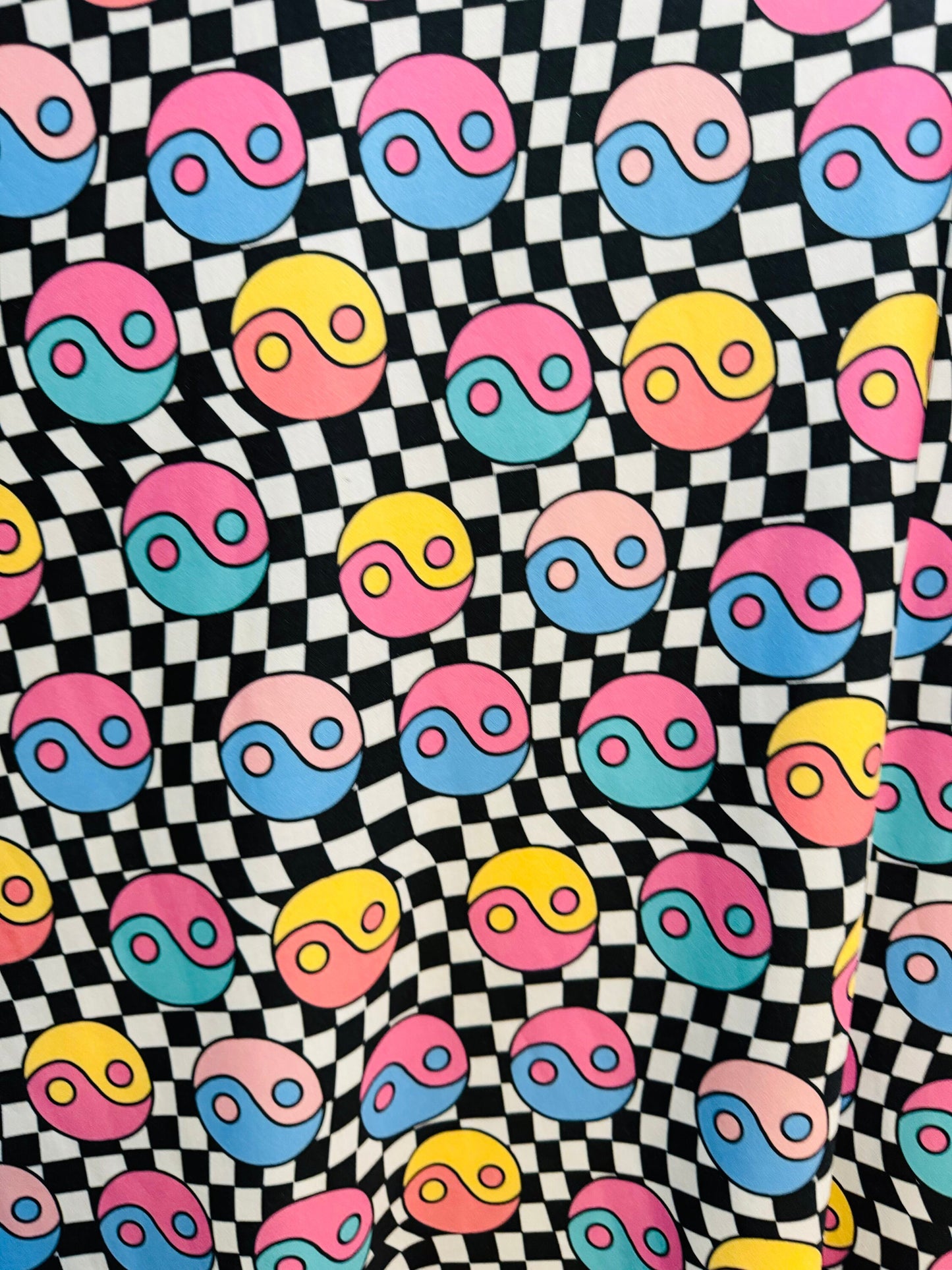 New checkerd design print on great quality of nylon spandex 4-way stretch 58/60”